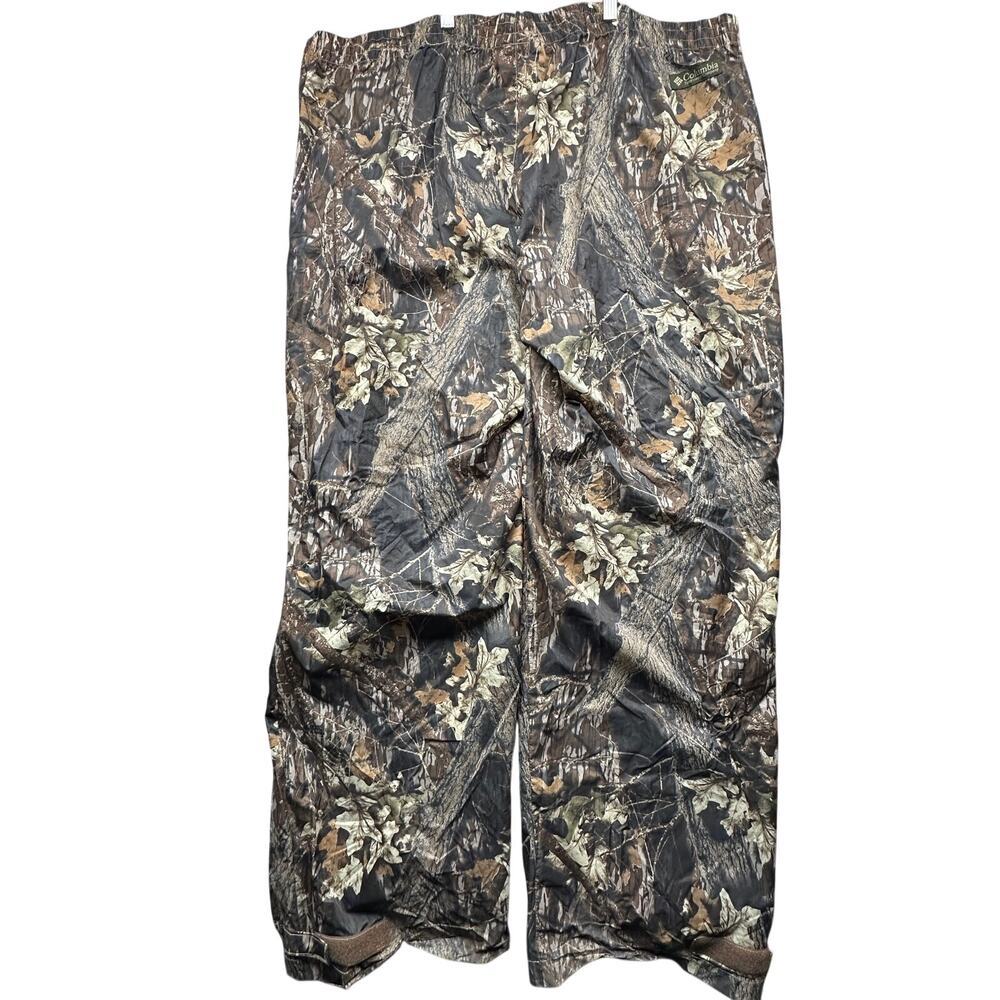Vintage Columbia Sportswear Tree Camouflage Nylon Polyamide Pants Men XXL Green
